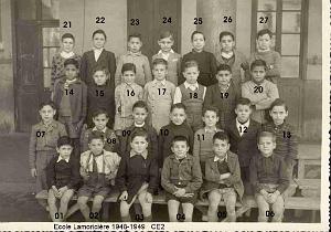 ECOLE LAMORICIERE GARCONS 1948 CE2